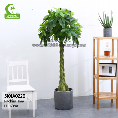 All Season 160cm Height Braided Artificial Money Tree Plant Indoor