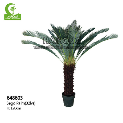 Single Head Aesthetic 120cm Artificial Sago Palm Trees For Outdoor