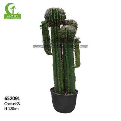 Durable High Simulation 120cm Artificial Cactus Plants In Pots For Indoor