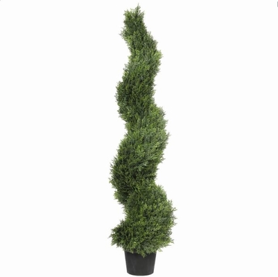 Height 150cm Cypress Tree Green Artificial Plant UV Resistant