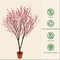 Plastic Artificial Cherry Blossom Tree Decoration Plant For Reception Center