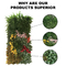 PE UV Outdoor Artificial Plants Wall Fake Grass Wall For Supermarket