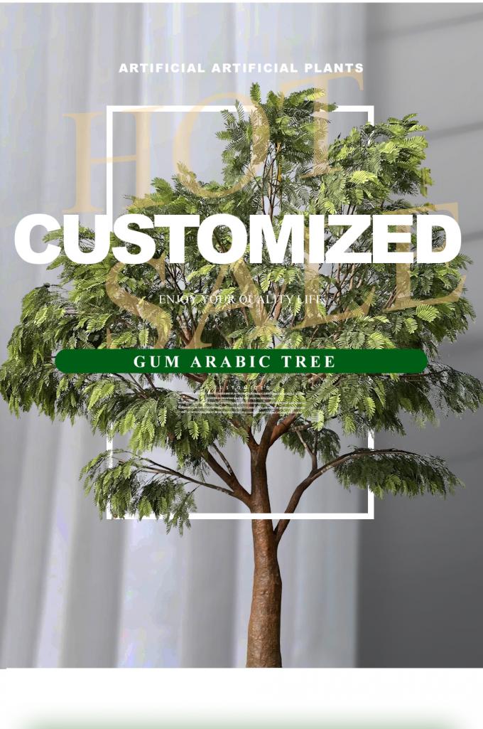 Anti UV Artificial Babul Trees For Outdoor Landscape Evergreen 5.5 Meters Fiber Glass 0