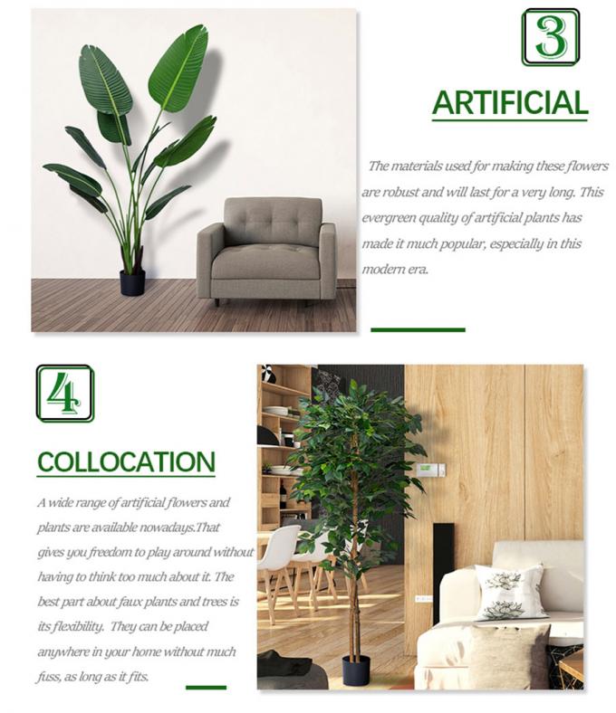 Environmentally Friendly Artificial Magnolia Tree No Color Fading