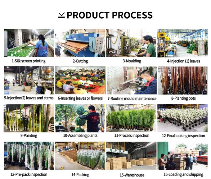 10m Height Artificial Yew Tree Fake Snow On Plants For Shopping Mall 8