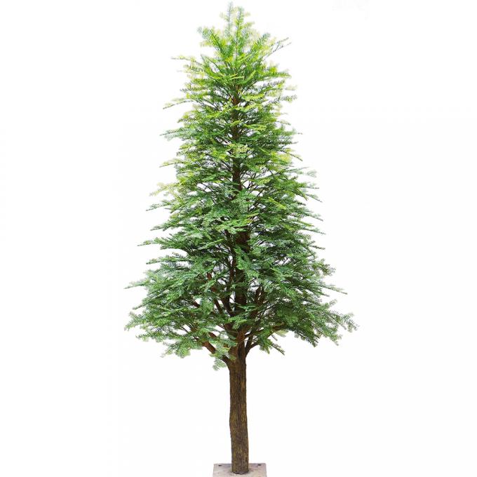 10m Height Artificial Yew Tree Fake Snow On Plants For Shopping Mall