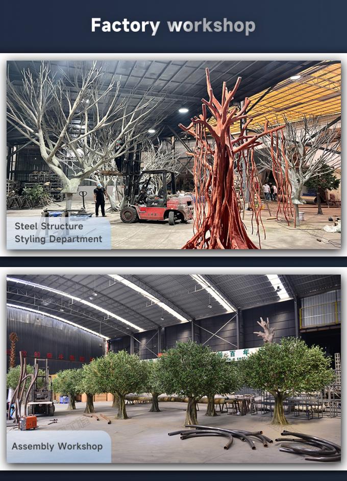 Customized Large Olive Artifical Tree Simulation Indoor Restaurant Decoration 8
