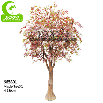 High Simulation PE Leaf 180cm Artificial Maple Tree For Lobby