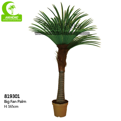 High Imitation 165cm Big Fan Artificial Tropical Tree Luxury