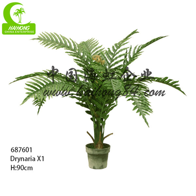 Manufacturer High Quality 90cm Artificial Drynaria Tree Green Artificial Plant For Garden Landscaping