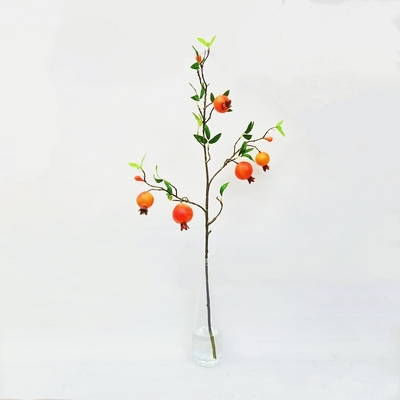 Table Decor 70cm Height Artificial Fruit Tree Persimmon Long Single Branch
