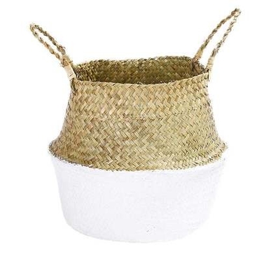 ODM Artificial Plant Accessories Bamboo Woven Basket Rattan Portable Flower Pot