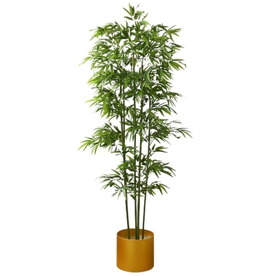 Bamboo Artificial Potted Floor Plants For Shopping Mall Green Wall Decoration