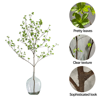 OEM Artificial Landscape Trees Nandina 120cm Silk Plants Potted Indoor Washed