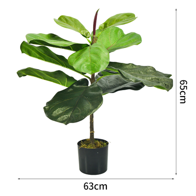 Harmless Artificial Ficus Lyrata 65cm Indoor Potted Plant For Garden Decor