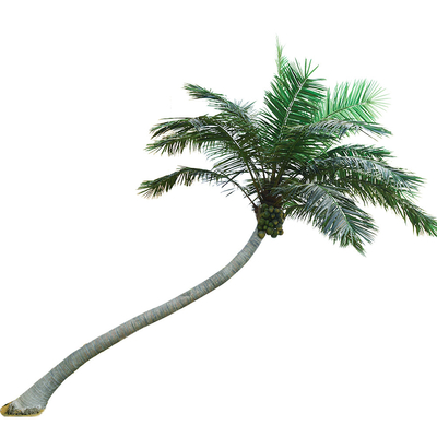 Large S Shape Artificial Coconut Palm Tree Height 4-15m UV Resistance