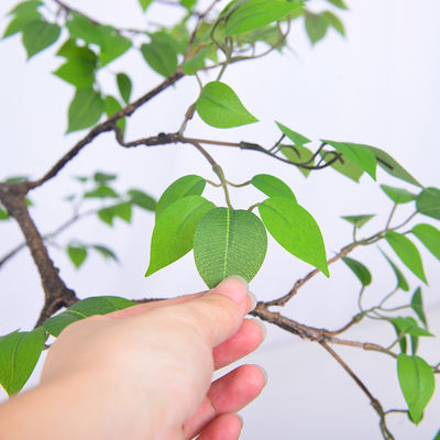 Frabric Leaves Artificial Banyan Tree Complex Branch Interior Decoration