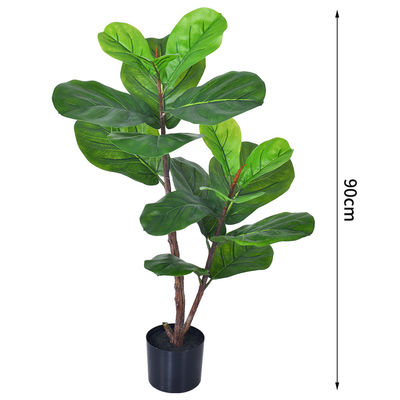 Bathroom Decorative Artificial Potted Floor Plants Fiddle Leaf Fig