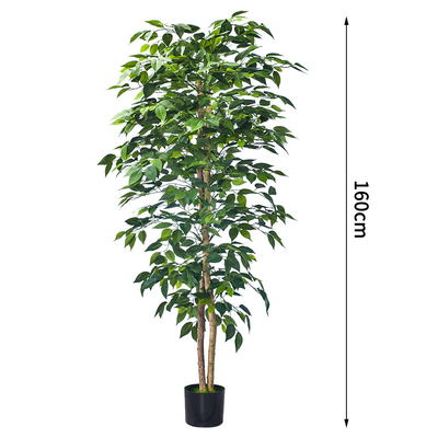 Flame Retardant H180cm Artificial Ficus Plant , Ficus Fake Tree Natural Look