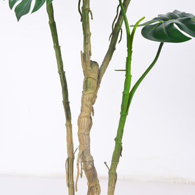 Handmade Plastic Artificial Monstera Plant Wind Resistance