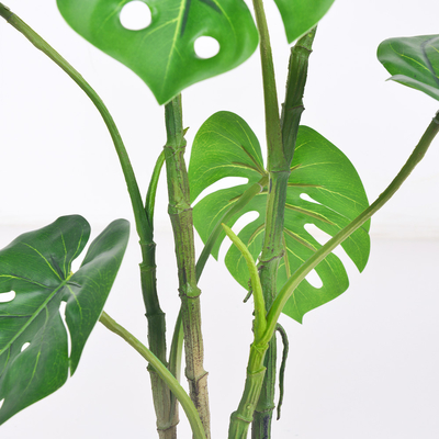 Handmade Plastic Artificial Monstera Plant Wind Resistance