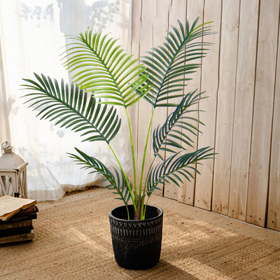 6FT Artificial Areca Palm Tree-Lifelike Palm Plant,Faux Tropical Areca Floor Plant Tall Faux Silk Large Artificial Plants for Indoor Home Living Room Corner Decor