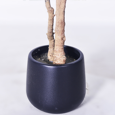 Haihong Manufacturer silk leaves 6 ft artificial ficus tree​  and Natural Trunk, Faux Ficus Tree with Plastic Pot, Fake Ficus Tree for Office Home Farmhouse for Indoor Outdoor Decor