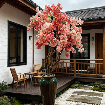 Artificial Cherry Blossom Tree Real Wood Trunk Silk Sakura Flower Tree for Wedding Decoration Indoor Outdoor