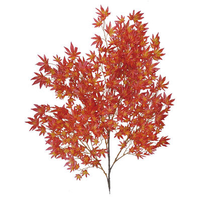 90pcs Leaves 130cm Faux Maple Leaf Branches , Artificial Maple Leaves Anti Fading