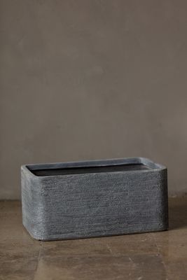 HAIHONG Gray Rectangular Outdoor Planters Artificial Plant Accessories