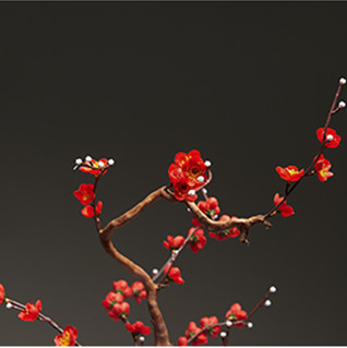 High Simulation Artificial Prunus Mume Tree 70cm Height
