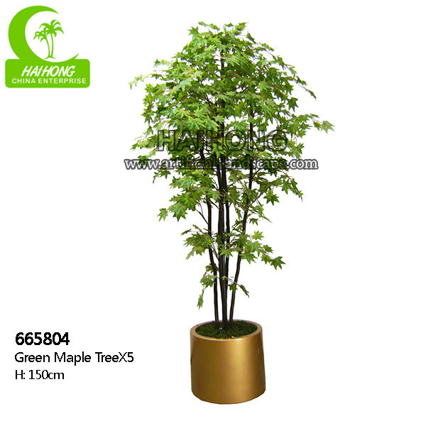 180cm Artificial Potted Floor Plants Green Maple Tree For Garden