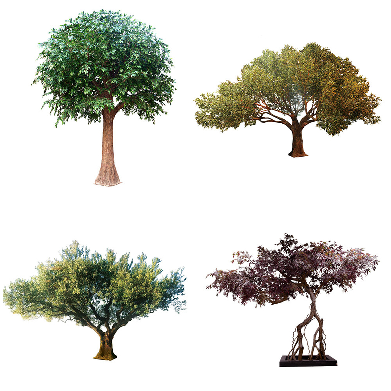 350cm Artificial Landscape Trees Fake, Artificial Landscape Trees