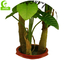 High Simulation Lager Leaves Plant Artificial Elephant's Ear Tree With Three Trunk For Landscaping