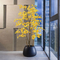 ODM Golden Color Artificial Ginkgo Tree For Exhibition Yellow Leaf