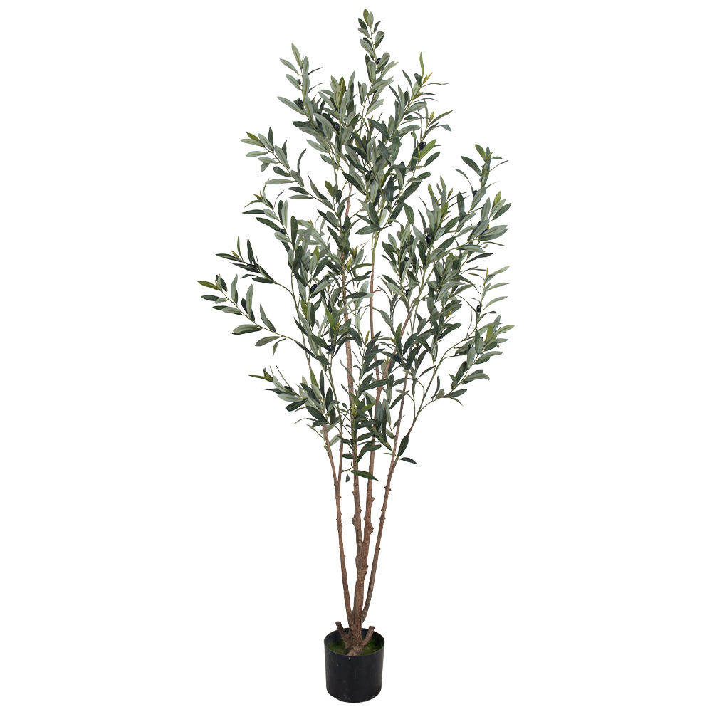 Multi-pole 7ft Artificial Olive Tree - Tall Faux Olive Trees Artificial ...