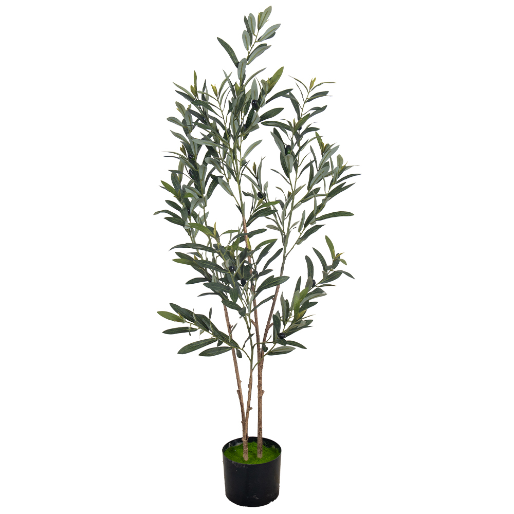 Multi-pole 7ft Artificial Olive Tree - Tall Faux Olive Trees Artificial ...