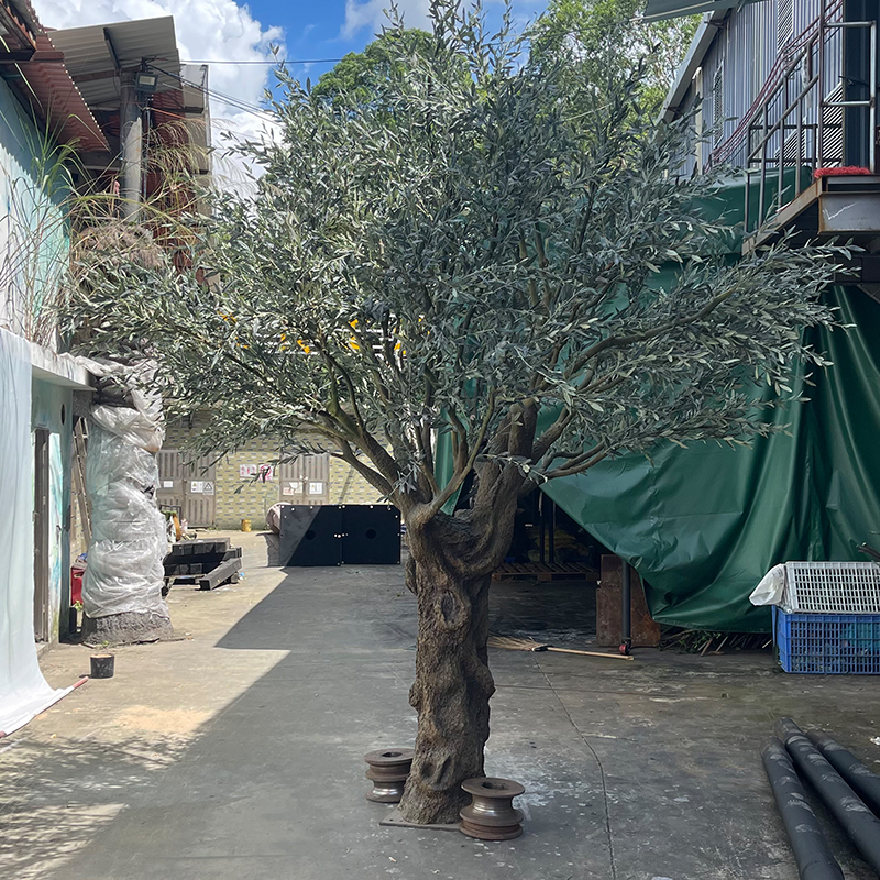 Large Fake Tree indoor olive trees artificial Faux Tree with Natural ...