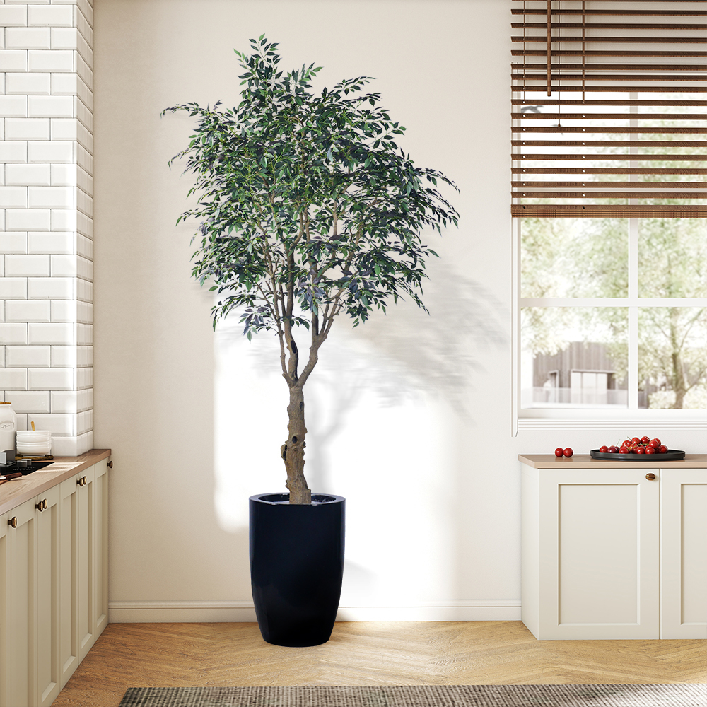Lifelike Artificial Mini Ficus Tree - Artistic Trunk in 7.5FT/9.2FT ...