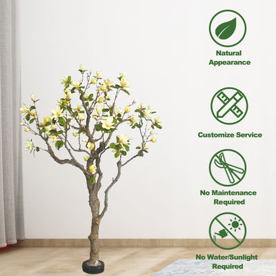 Artificial Magnolia Flower Tree Decorative Trees Plants