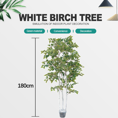 Outdoor Indoor Artificial White Birch Tree Plants Architectural Landscaping