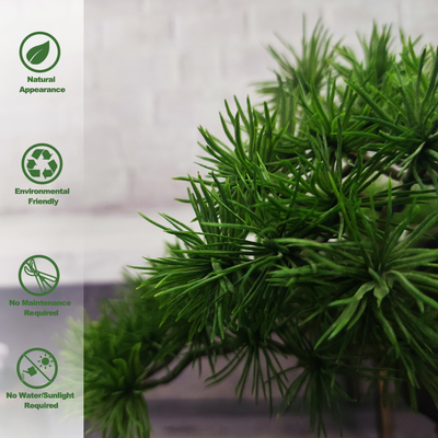 Custom Size Artificial Bonsai Office Silk Potted Palnts Desk Decoration Vibe Green Plants