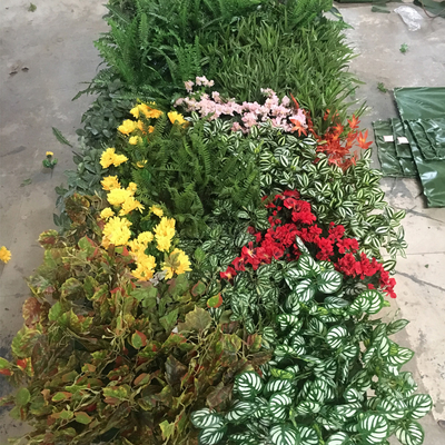 6cm Thickness Synthetic Grass With Round Leaf Foliage Artificial Cost Leaf Wall