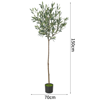 150cm Artificial Olive Tree No Light Potted Plants Room Decor Evergreen In 4 Seasons
