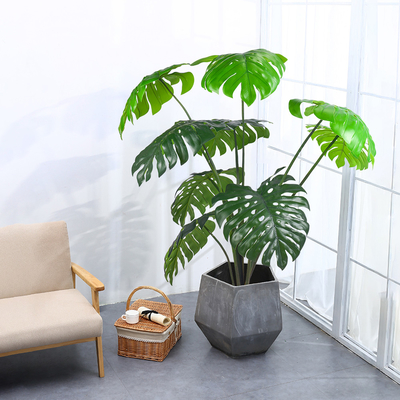 Artificial green monstera home deco hotel office potted tree