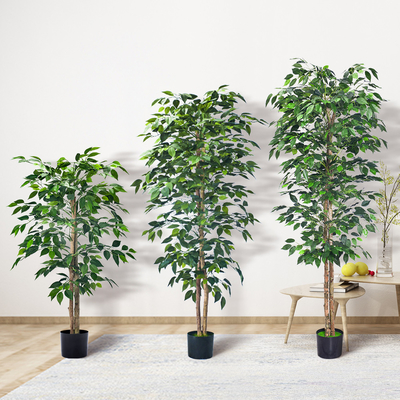 Flame Retardant H180cm Artificial Ficus Plant , Ficus Fake Tree Natural Look