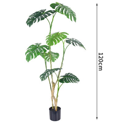 Handmade Plastic Artificial Monstera Plant Wind Resistance