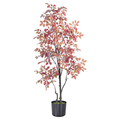 Autumn Oak Tree Artificial Plant in Pot - 160cm / 185cm / 210cm | Realistic Faux Tree for Home & Office Decor | Haihong Factory Direct