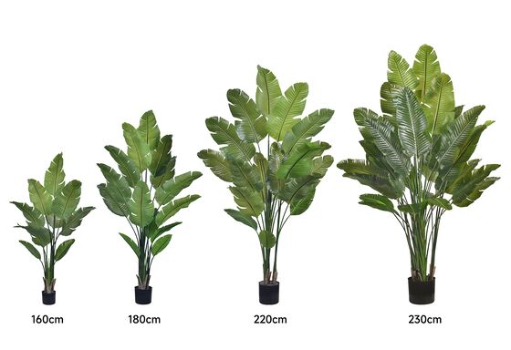 Haihong New Arrival Indoor Artificial Plants Realistic Bird Of Paradise Artificial Plant Tropical Palm Decoration Salon For Home