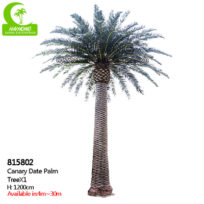 Wind Resistance Anti Aging 1200cm Artificial Tropical Tree For Hotle